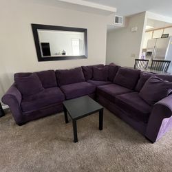 Purple Sectional Couch 