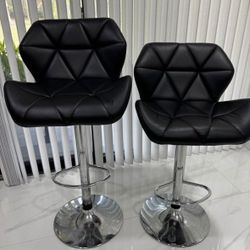 Black Swivel Bar Stool (2)