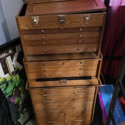 Windsor Design Three Tier Wood Tool Box. 