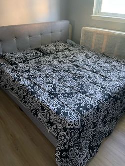 Modern Queen comforter including pillow shams