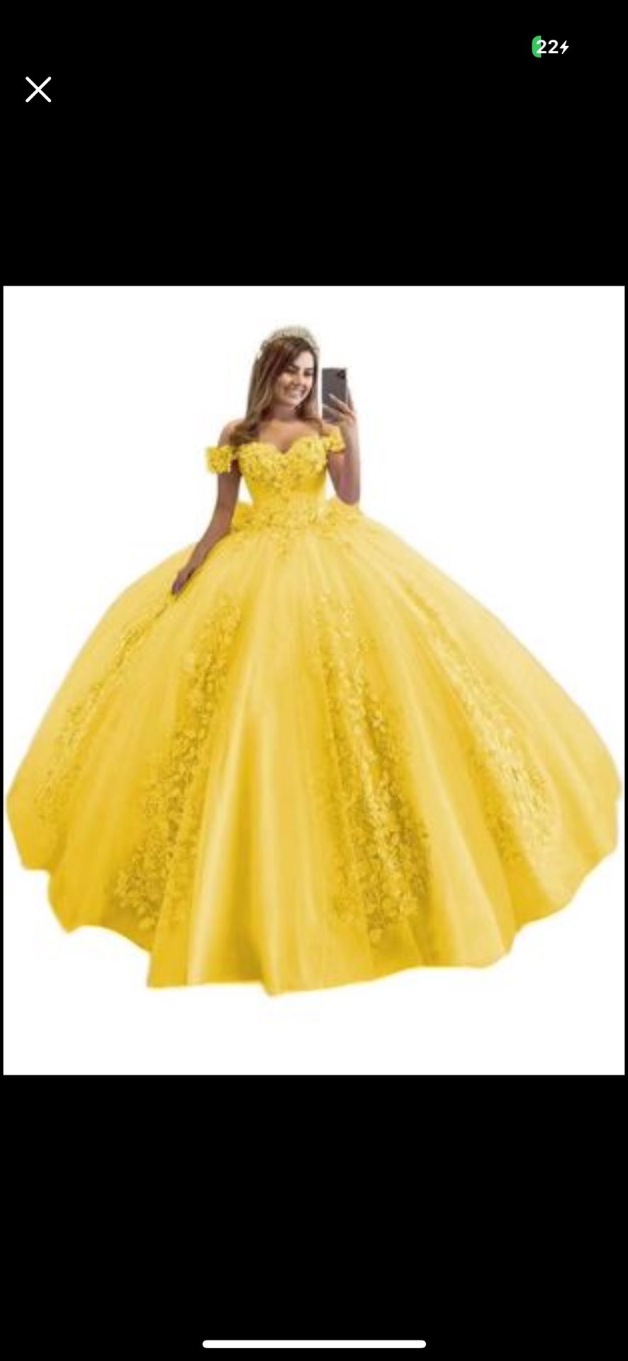 Yellow Quinceñera Dress