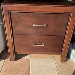 Red Wood Night Stand 