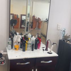 Salon station for sale  gently used and in excellent condition.”