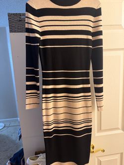Black/Tan Sweater Dress (Large)