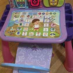Kid Learning Touch Activated Desk With Chair 