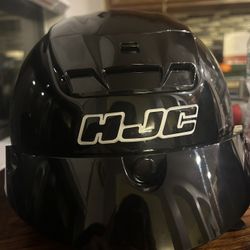 HJC AC-2M Open Face Black Motorcycle Half Helmet w/o Visor DOT Approved Size M