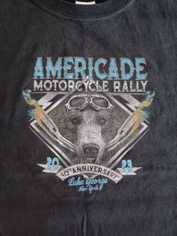 3/$10 🌟 Americade NY 2023 40th Bike Motorcycle Rally Graphic Kids T-shirt Small