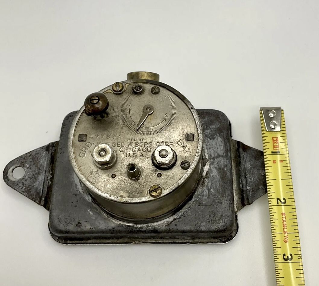 Rare vintage 1940 s geo w borg corp car dash clock turn signal for