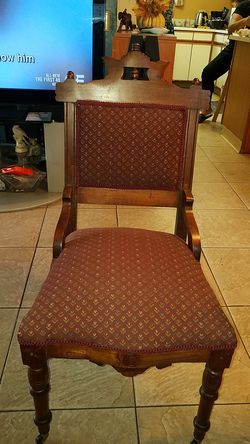 Antique eastlake sewing chair