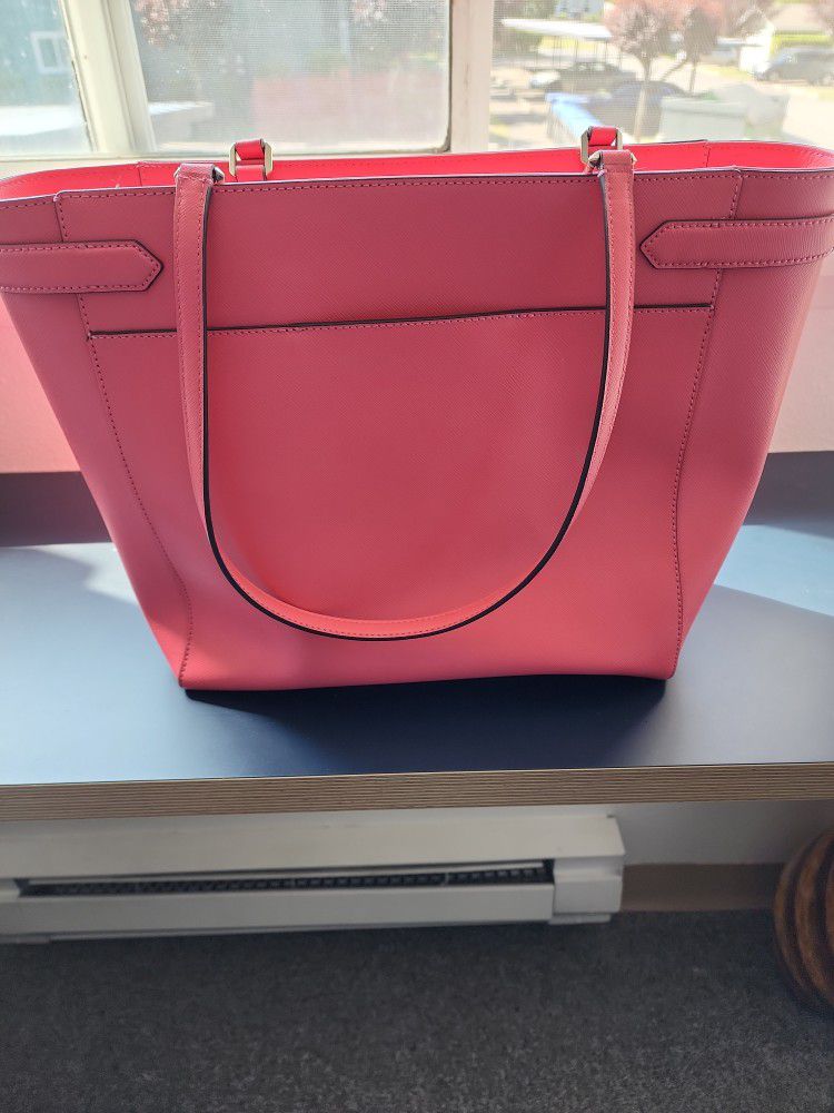 Kate spade staci Saffiano Leather Laptop Tote- Garden Pink w