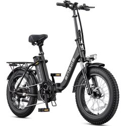 Engewe 20 Inch Fat Tire Foldable Electric Bicycle 