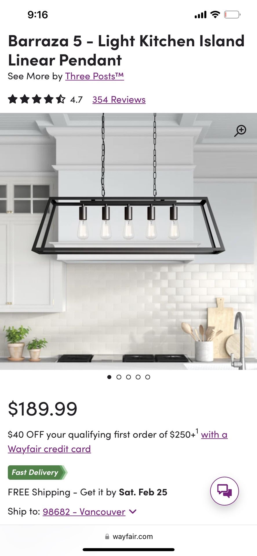 Linear Pendant - Brand New 