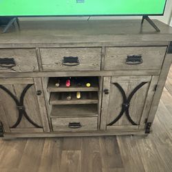 Tv stand with wine rack 