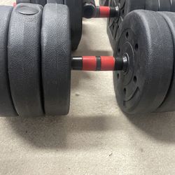 Brand New Ainfox 2 in 1 Adjustable Dumbbells Set 33/44/66/88 Lbs,Lifting Dumbbells Used As Barbell for Whole Body Workouts