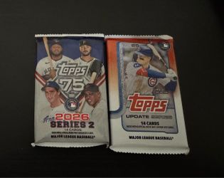 2026 Topps Series 2 & 2025 Topps Update Series Baseball Card Packs – 2 Sealed Packs