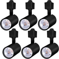 Arcfox 7W 3000K LED Track Lighting Heads Dimmable 3 Wire Single Circuit H Type