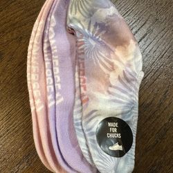 NEW 3 Pack Converse Socks Made For Chucks Womens No Show Socks Size 4-10