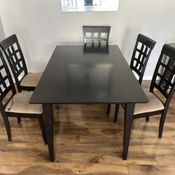 Dark Wood Dining Table And Chairs