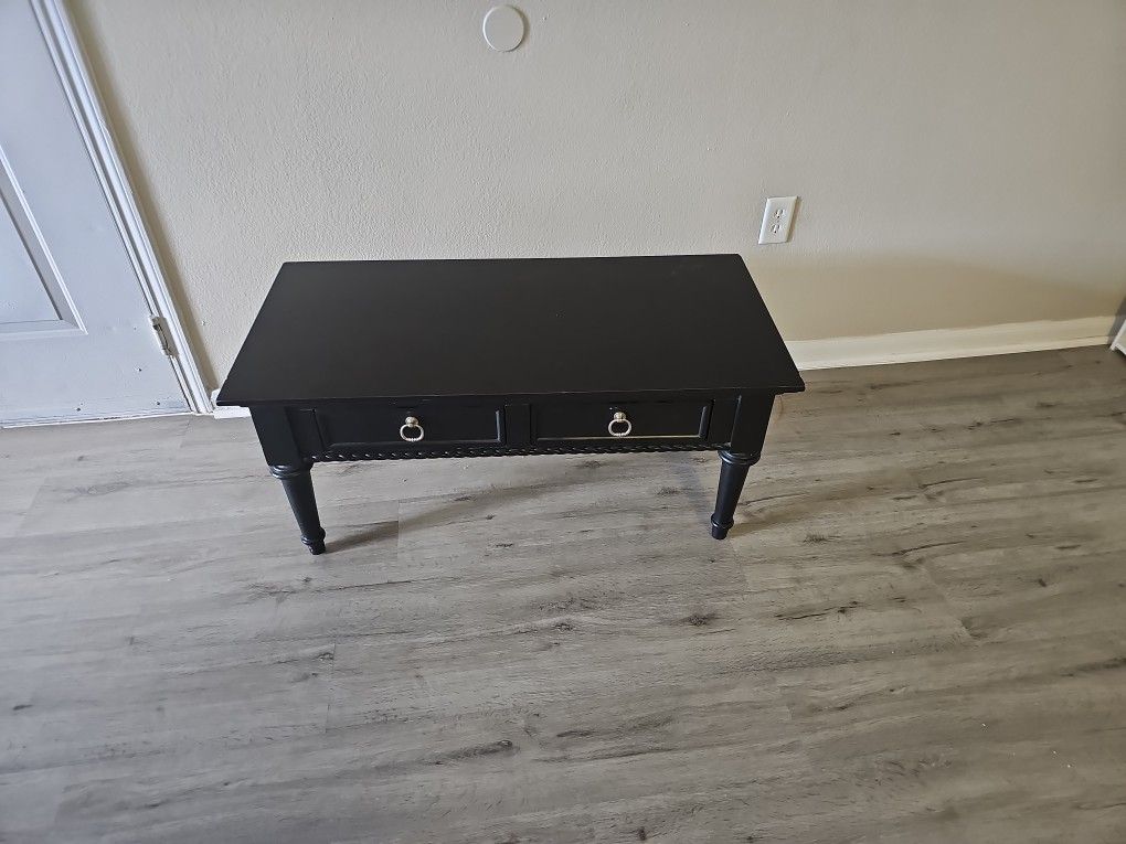 Black console table
