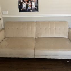 velvet futon/couch