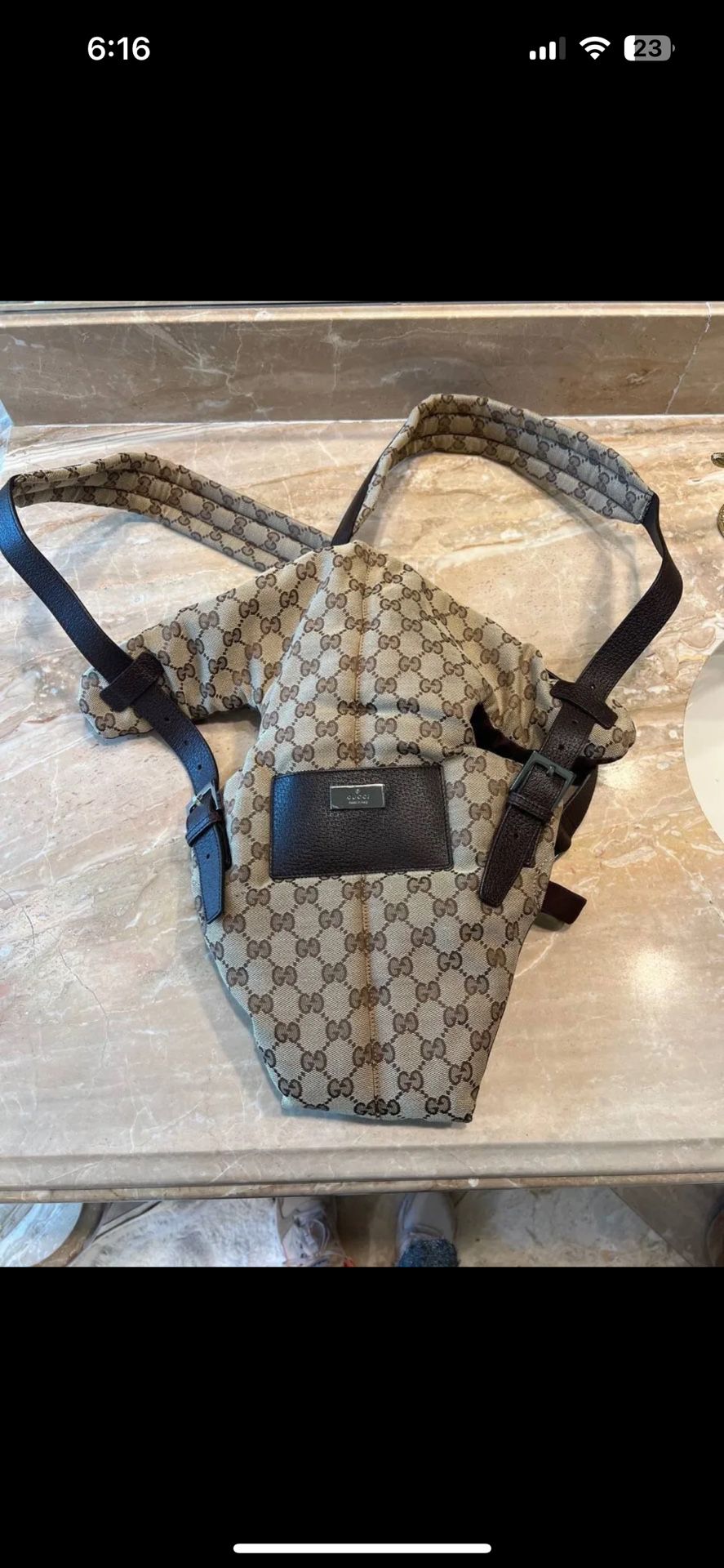 Authentic Gucci Monogram Baby Carrier 