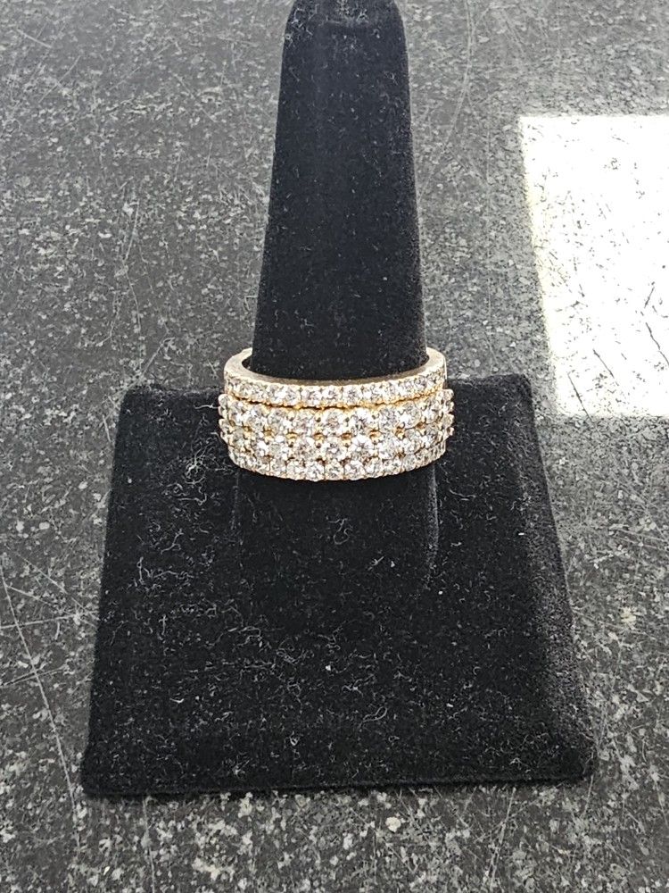 10kt YG Diamond Wedding Band. (C-5) SIZE 10. TDW: 2ct. ASK FOR RYAN. #4(contact info removed)-01