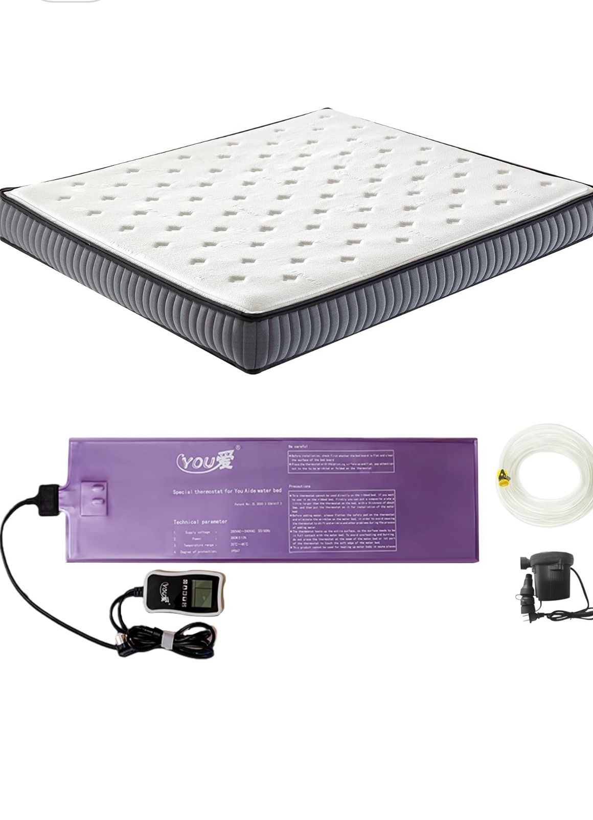 Youaide king size smart waterbed mattress kit brand new
