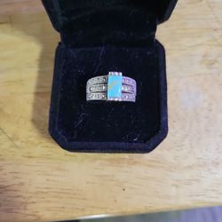 Women's Sterling Silver Ring Turquoise 