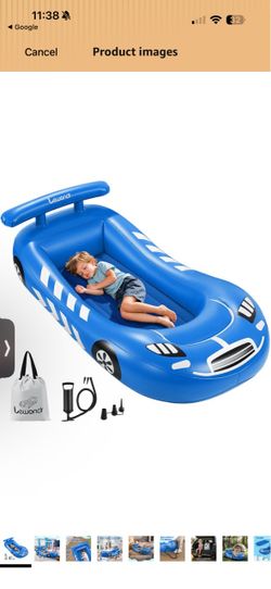 Lewondr Inflatable Car Toddler Bed