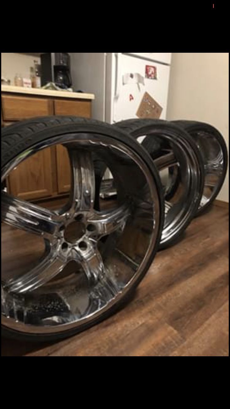 24 “ Rims with good quality tires. Price Negotiable