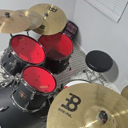 Tama Imperial Star drumset with double Bass pedal and China cymbal. OBO