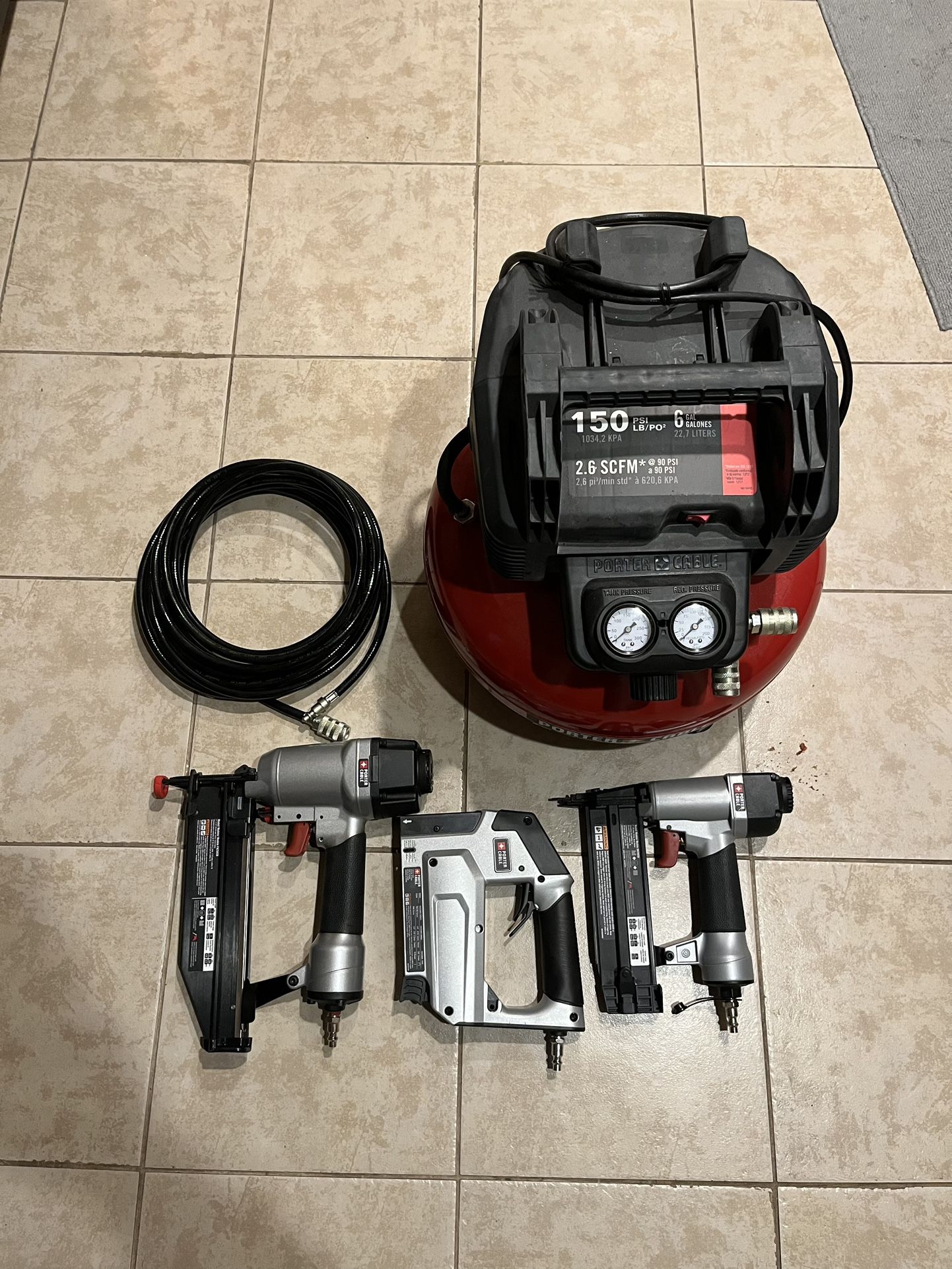 6gal Porter Cable Air Compressor Combo Kit