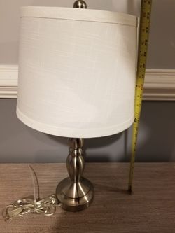 Lamp; nickel finish- $12