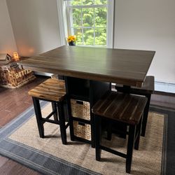 Coffee Table with 4 Stools