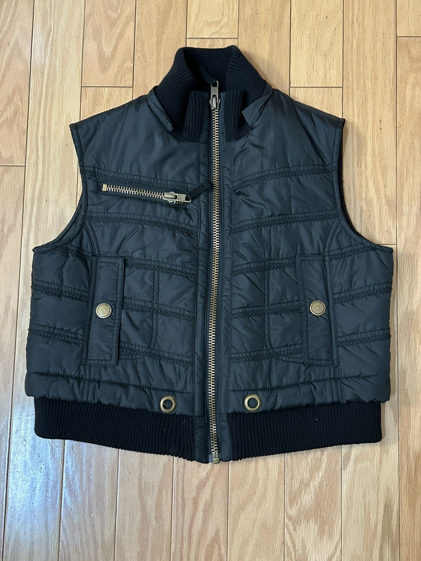 Mossimo Women’s Black Quilted Vest SZ Large