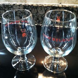 NEW BELGIUM BREWING COMPANY PAIR  FAT TIRE  BEER GLASSES