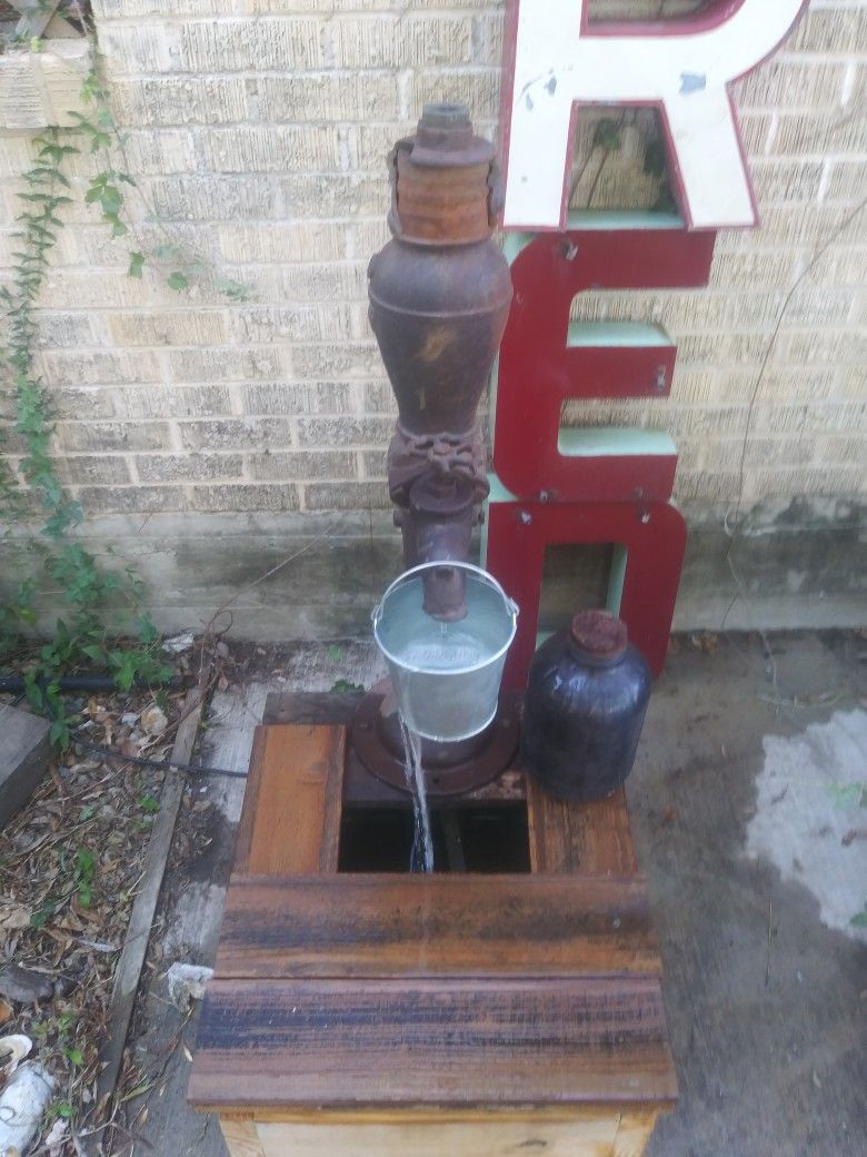 Old Water Well Pump Fountain 