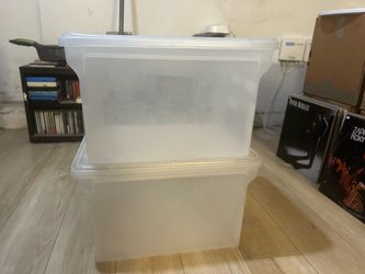 Plastic Storage Bins set of 2