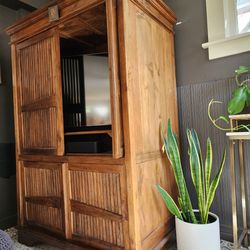 DAVID SMITH AND CO SEATTLE, INDONESIAN TEAK CABINET