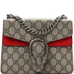gucci supreme monogram dionysus crossbody shoulder bag- red