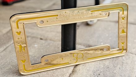 Walt Disney World 50th Anniversary License Plate Frame – Gold Edition