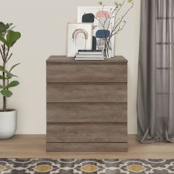 Brindle 4-Drawer Dresser, Gray Oak, by Hillsdale Living Essentials