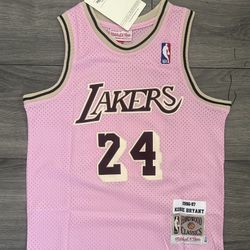 Los Angeles Lakers Pink/Brown Kobe Bryant ADULT  JERSEY 