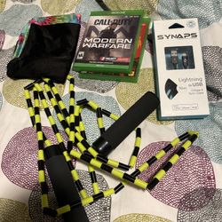 IGNITE by SPRI 9’ Segmented Plastic/PVC Jump Rope Yellow & Black Foam Handles