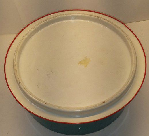 Vintage 1940s Metal Cake/Cookie Tin PA Dutch Tulip Floral White Red Green Carry