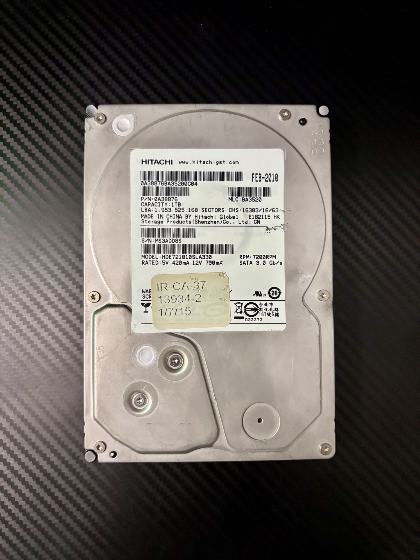 HITACHI Deskstar 1TB Hard Disk Drive
