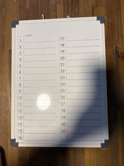 Dry Erase White Board For Daily Planner