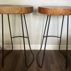 4 Wood Stools