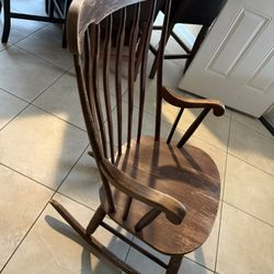 Wooden and classic rocking chair