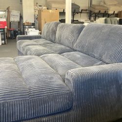 New 127x66 Corduroy Sectional Couch / Free Delivery 